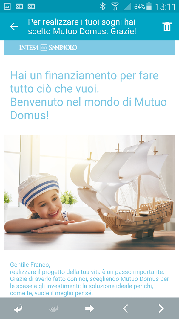 Email Promozionale Intesa San Paolo